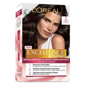  LOREAL Paris Excellence Hair Color Cream, 3 - Dark Chestnut 