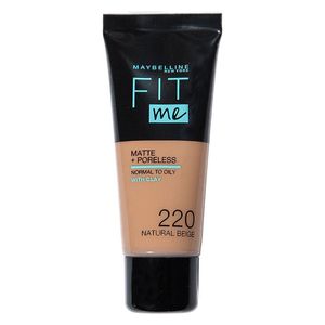  Maybelline Fit Me Matte & Poreless Foundation, 220 - Natural Beige 