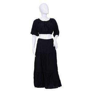  Park Karon Women's Skirt & Top Set  - Black 