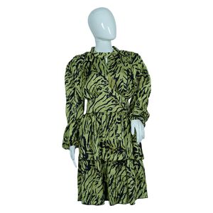  Park Karon Women's Long Sleeve Dress - Green 