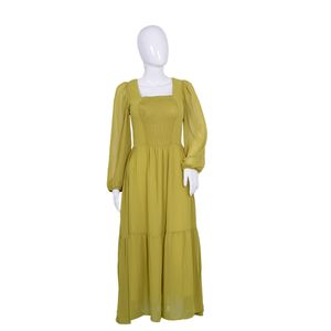  Park Karon Women's Long Sleeve Dress - Mustard 