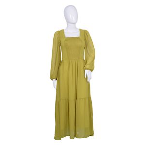  Park Karon Women's Long Sleeve Dress - Mustard 