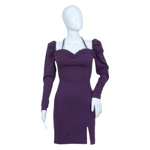  Park Karon Women's Long Sleeve Dress - Purple 