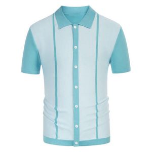  Sinransinya Men's Shirt Short Sleeve - Blue 