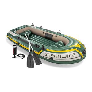 Intex 68380 - Seahawk 3 Inflatable Boat Set with Oars - 3 Person