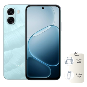  اوبو A6x 4G - دبل سيم - شاشة 6.75 انج - معالج سناب دراغون 685 - بطارية 6100 مللي أمبير بالساعة - شحن سريع 15 واط + حقيبة كتف + مطارة مياه 