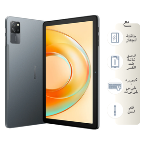  تابلت بلاك فيو Tab 60 Pro - دبل سيم - شاشة 10.1 بوصة - معالج Unisoc T606 - بطارية 7700 مللي أمبير بالساعة، 10 واط + كفر + لاصق شاشة + كيبورد + ماوس + قلم 