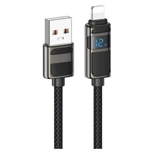 كيبل يو اس بي لبى لايتينغ هوكو - U137 - بطول 1.2 متر - اسود