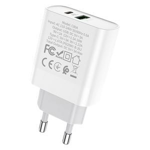  HOCO C80A - Wall Charger - White 