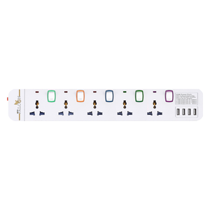 Power Falcon - Power Socket - Safe Shutter for outlet protection - 100% Copper Cable - White