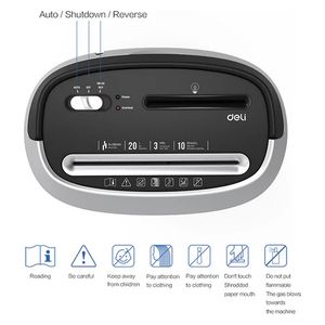 Deli  Paper Shredder - Black 