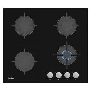  Simfer H6400NGSSP - 4 Burners - Built-In Gas Cooker - Black 