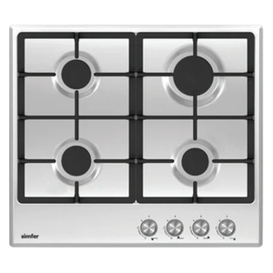  Simfer H6404VGRIM - 4 Burners - Built-In Cookers - Silver 