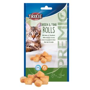  تريكسي وجبة خفيفة للقطط بنكهة لفائف الدجاج والتونة - 50 غم 