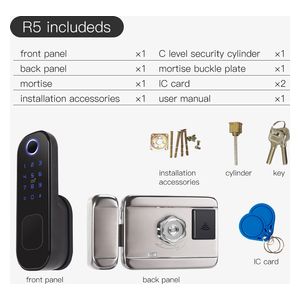  Moes 14-26 - External electronic door lock with smart key - Black 