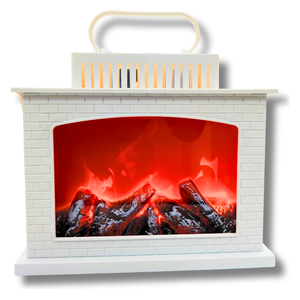 Tethkar A1-4 - Fireplace Lantern Flame Effect - White