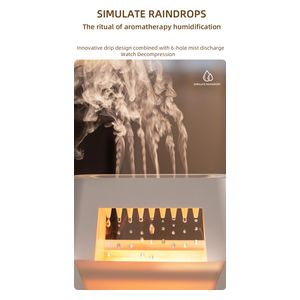 GSTAR 6-19N - Smart Rectangular Incense Burner with Falling Water Drops - White 