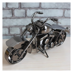  Tethkar A11-5 - Metal Motorcycle Decor (Handmade Gift) - Dark Gray 