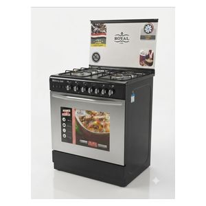  طباخ غازي رويال كاز - 4 شعلات - 60 سم - CRF-5610-F- اسود 