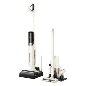  مكنسة موفا K30 ميكس الرطبة والجافة - تنظيف مزدوج الحواف للجدران والزوايا - وظيفة فرشاة التنظيف الذاتي بلمسة واحدة - أبيض 