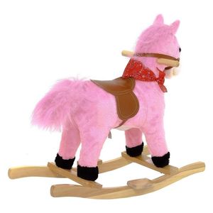  Children's Wooden Rocking Horse - Pink 