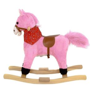  Children's Wooden Rocking Horse - Pink 