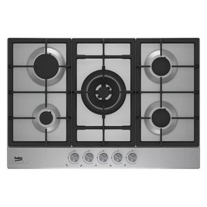  Beko HIAW75225SL- 5 Burners - Built-In Gas Cooker - Silver 