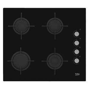  Beko HILG64120S- 4 Burners - Built-In Gas Cooker - Black 