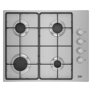  Beko HIGG64123SXL - 4 Burners - Built-In Gas Cooker - Stainless Steel 