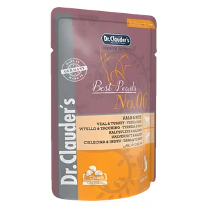 دكتور كلاودر طعام للقطط بنكهة لحم العجل والديك الرومي - 100 غم