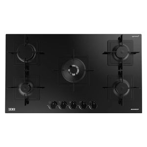 RED BO-90-BG - 5 Burners - Built-In Gas Cooker - Black