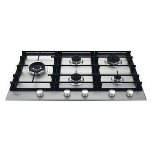 Whirlpool GMWL928/IXL - 5 Burners - Built-In Gas Cooker -  Silver