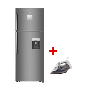 TCL P655TMGG - 18ft - Conventional Refrigerator - Gray + Denka IST-2400BW - Steam Iron - Brown