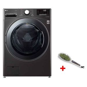  LG WDV2101BRV - 20/12Kg - Front Loading Washing Machine & Dryer - Black + Arzum AR5054 - Strightener Brush - White 