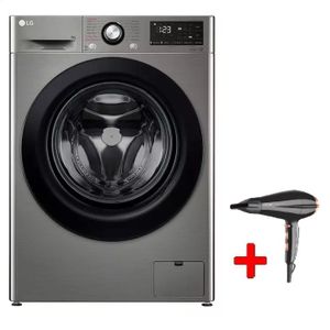  LG WV2149PVG - 9Kg - Front Loading Washing Machine - Silver + Arzum AR5048 - Hair Dryer - Black 