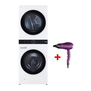  LG WT2116WRK - 21/16Kg - Front Loading Washing Machine & Dryer - Wihte + Arzum AR5056 - Hair Dryer - Purple 