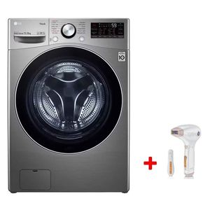  LG WDL91H62PN - 15Kg - 1400RPM - Front Loading Washing Machine - Silver +  Arzum AR5050 - Lumea Prestige - White 