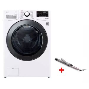  LG WDV2102WRV - 20/12Kg - Front Loading Washing Machine & Dryer - White + Arzum AR5053 - Hair Curler - Pink 