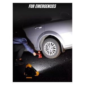 Abyon multifunctional - Car Truck Solar Warning Triangle Emergency MultiFunction Rechargeable - Light Yellow 
