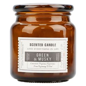  Amorxiao musk and patchouli Candle, 440g - Brown 