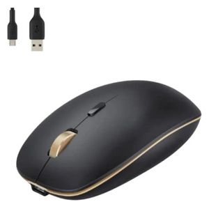 Jelly Comb Rechargeable Wireless Mouse - Dual Mode - Black