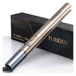 FURIDEN - Hair Straightener and Curler 2 in 1 - Gold Tone