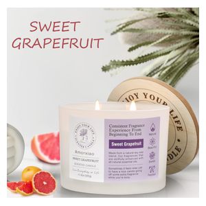  Amorxiao Grapefruit-scented Candle, 330g - White 