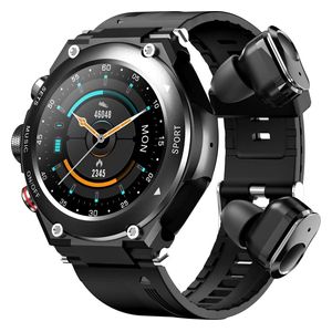  Tuanzi Smart Watch T92 With Bluetooth Headphone In Ear - Black 