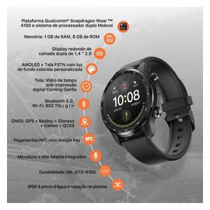 TicWatch Pro 3 Ultra GPS – Smartwatch – Black