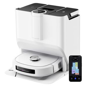 مكنسة روبوتية أصلية من يوريكا J20- بقوة 8000 باسكال - محطة متكاملة للغسيل والتجفيف - ذكاء اصطناعي متقدم - بطارية تعمل لمدة 130 دقيقة - مناسبة لجميع الأسطح