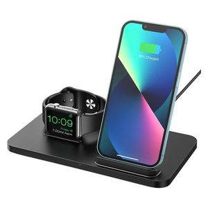  Seneo PA193B - 2-in-1 - Wireless Charger - 15W - Black 
