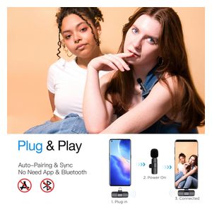  Ksg k8 - Wireless Lavalier Microphone - 2 Pack 