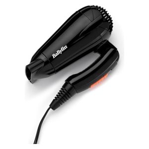  بيبي ليس مجفف شعر للسفر 2000 واط - إعدادات حرارة وسرعة مزدوجة، 5344E - اسود 