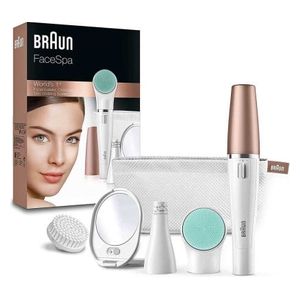  براون فيس سبا نظام 3 في 1 لإزالة شعر الوجه وتنظيفه وتنشيطه - 851V - ابيض 